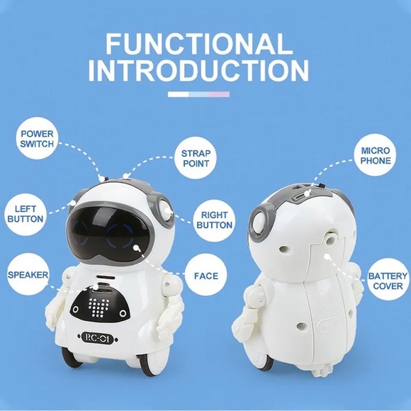 New Pocket Mini RC Robot Talking Interactive Kids Toy Gift Smart Toys Robots - Picture 9 of 15